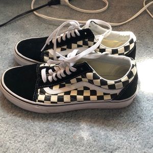 Checkered old skool vans